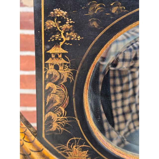 2020s Spectacular Large Chinoiserie Asian Chinese Style Pagoda Design Mirror 44" Height For Sale - Image 5 of 8