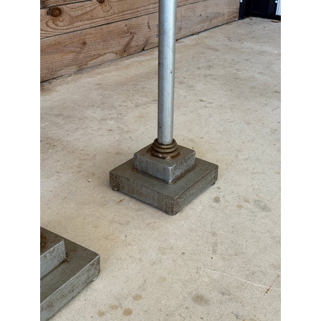 1980s Pair of Sculptural Metal Palm Leaf Candlestick Holders, Mid-20th Century For Sale - Image 5 of 12