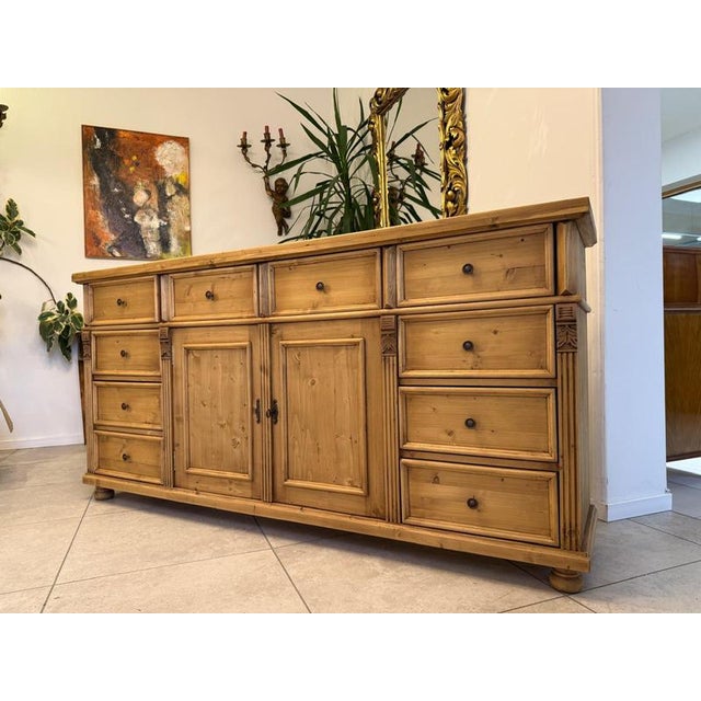 Antique Apothecary Shop Cabinet in Softwood For Sale - Image 3 of 11