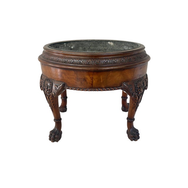 Antique French Renaissance Solid Walnut Jardiniere For Sale - Image 9 of 12
