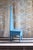 1950s Handmade Blue "Keyhole Chair" - Sewing Chair or Stool For Sale - Image 12 of 15