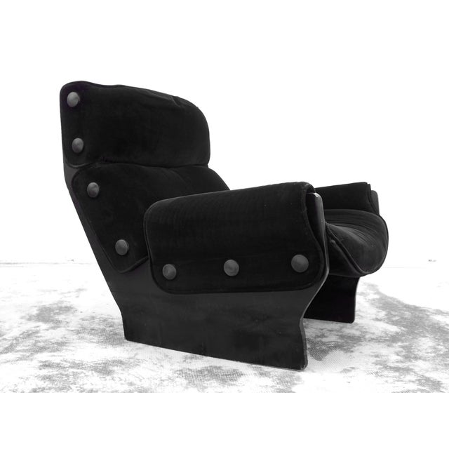 Vintage Lounge Chair Osvaldo Borsani, Armchair and Ottoman Canada Tecno