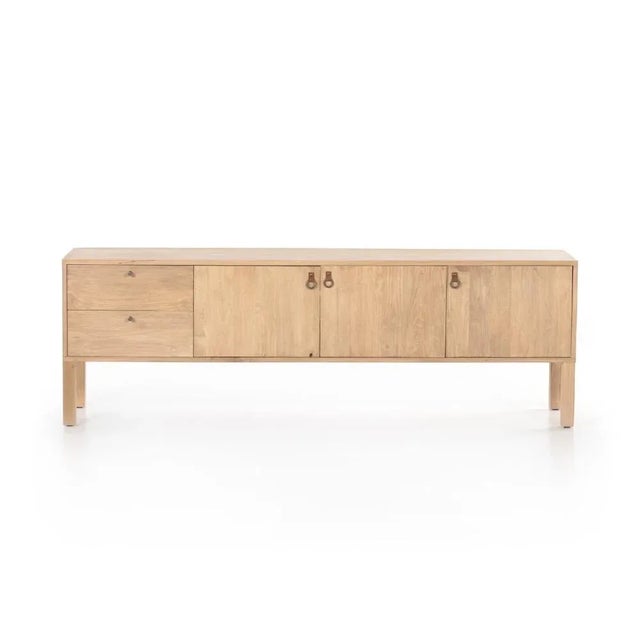 Four Hands Isador Media Console, Dry Wash Poplar For Sale In Austin - Image 6 of 13