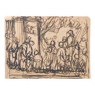 Gabriele Galantara, The Figures, Drawing, Early 20th Century For Sale