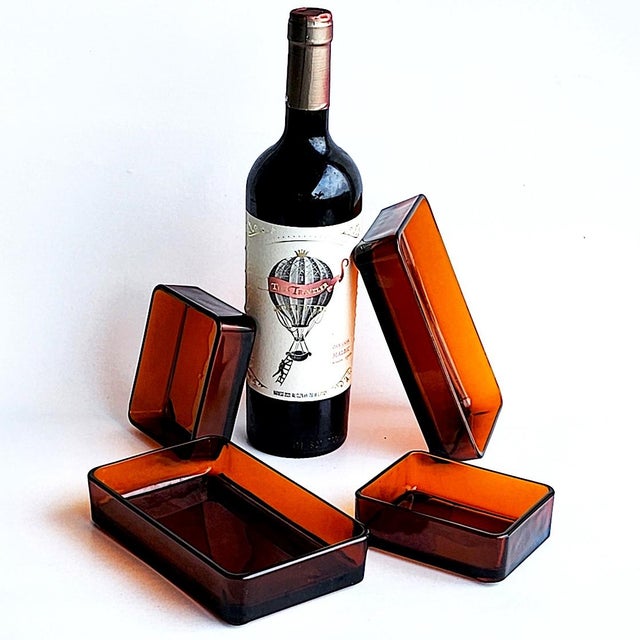 1970s Vintage Vereco France Snack, Aperitif or Hors d'Oeuvre Tray Set, 5 Pieces For Sale - Image 5 of 11