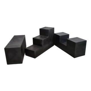 Vintage Poufs by Mario Bellini for B&B Italia, 1970s, Set of 3 For Sale