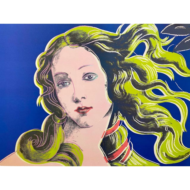 Andy Warhol Andy Warhol Foundation Vintage 1995 Lithograph Print Framed Extra Large Pop Art Poster " Botticelli, Birth of Venus " 1984 For Sale - Image 4 of 12