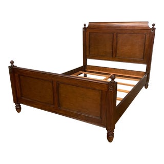 Leighton Hall Louis XVI Mahogany Queen Size Bed - Showroom Sample For Sale