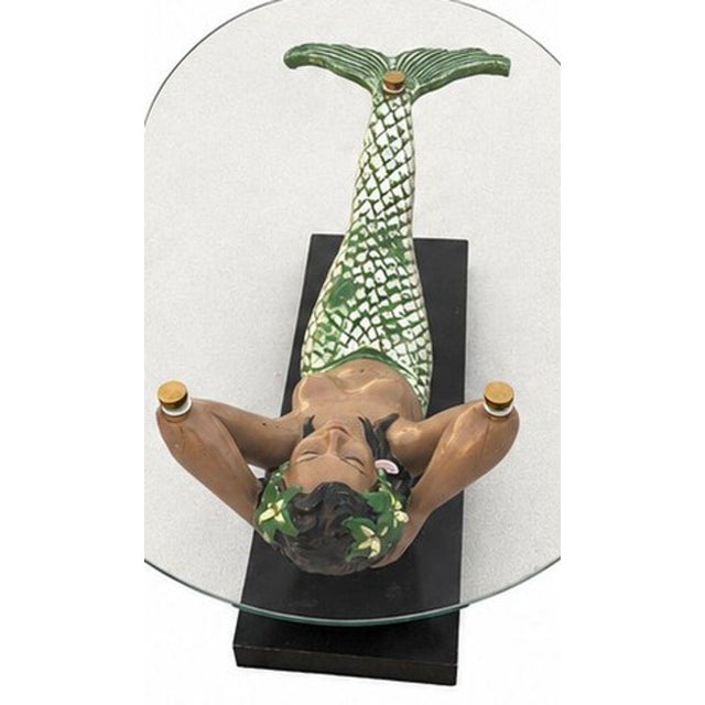 Mid-Century Modern 1950s MCM Sculptural Nude Mermaid Biomorphic Cocktail Table W/ Pair of End Tables For Sale - Image 3 of 13