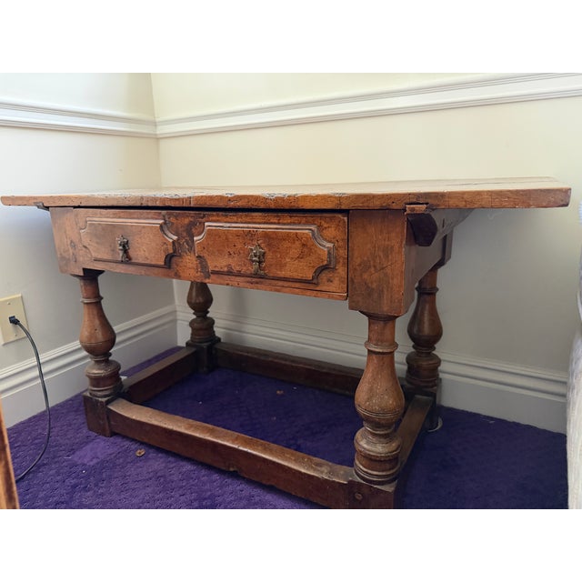 Baroque 18th Century Walnut Library or Refectory Table For Sale - Image 3 of 7