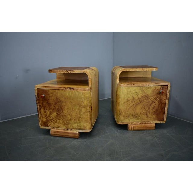 Art Deco Bedside Tables, Czechoslovakia, 1937, Set of 2 For Sale - Image 8 of 18