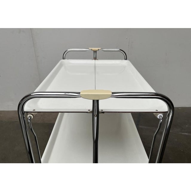 Vintage German Foldable Service Cart with 3 Trays, 1970s For Sale - Image 15 of 18