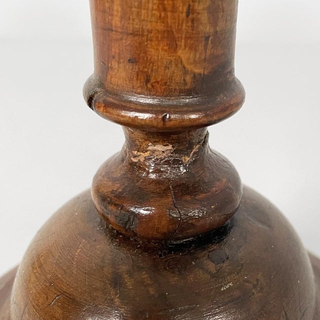1930s Italian Round Doorstop in Turned Wood, 1930s For Sale - Image 5 of 12