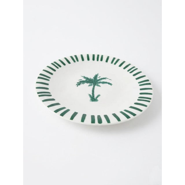 2000 - 2009 Anthropologie X Fern & Co. "Tarlenare" Palm Tree Salad Plates - Set of 4 For Sale - Image 5 of 11