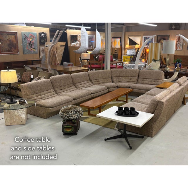 Vladimir Kagan Style 9-Piece Curved Modular Sofa Sectional For Sale - Image 11 of 18