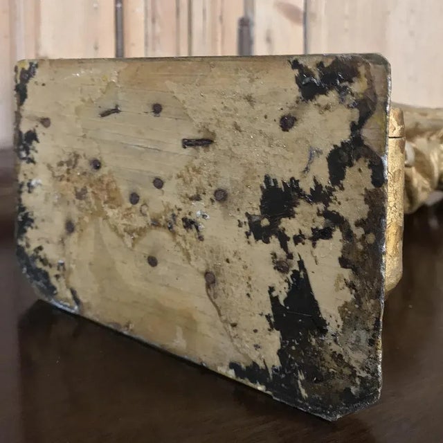 18th Century Italian Hand Carved and Painted Wood Madonna Statue For Sale - Image 10 of 11