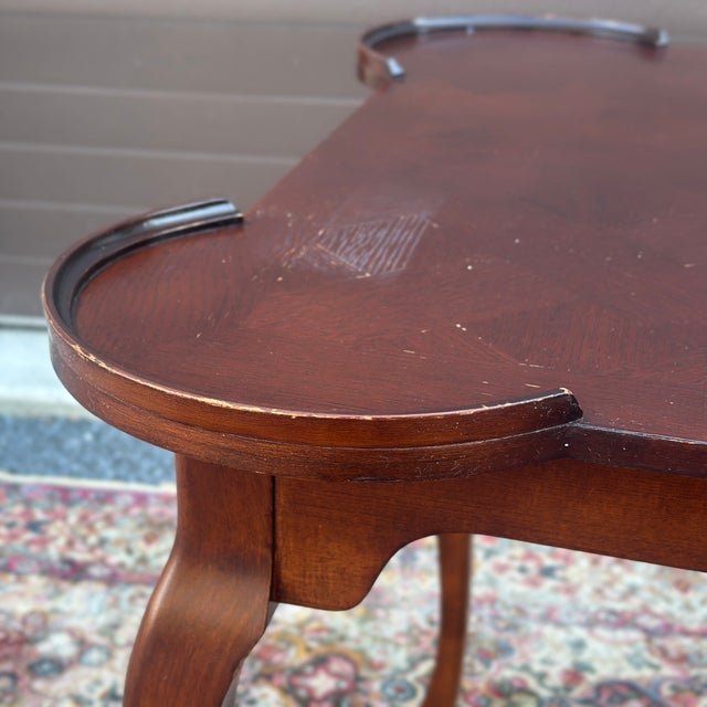 Wood Vintage Italian Parquet Marquetry Top Card Game Table For Sale - Image 7 of 12