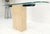 Mid-Century Modern Italian c1970s Mid Century Modern Glass Top Single Travertine Base Console Table For Sale - Image 3 of 14