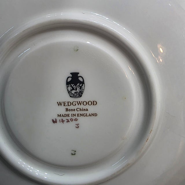 Blue 1950s Wedgwood Bone China Whitehall Mazarine Blue Teacup Saucer W4412 England-Set of 3 For Sale - Image 8 of 10