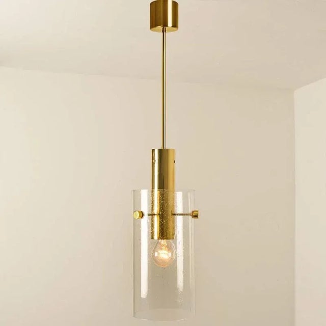 Large Brass and Glass Pendant from Glashütte Limburg, 1970s For Sale - Image 18 of 18