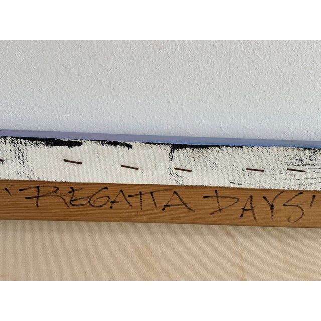 2000 - 2009 Contemporary Kimber Lee Clark "Regatta Days" Oil on Canvas For Sale - Image 5 of 5