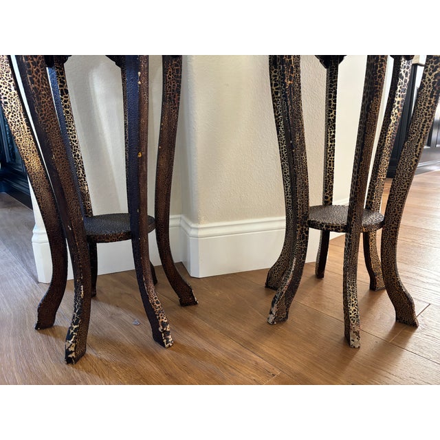 Pair of Antique Chinese Pedestals or Planters Circa 1920's For Sale - Image 4 of 12