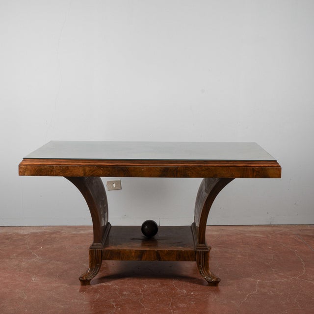 Brown Art Deco Walnut and Briar Table with Extensions For Sale - Image 8 of 18