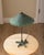 Vintage Verdigris Copper Alloy Brutalist Star Table Lamp For Sale - Image 4 of 11