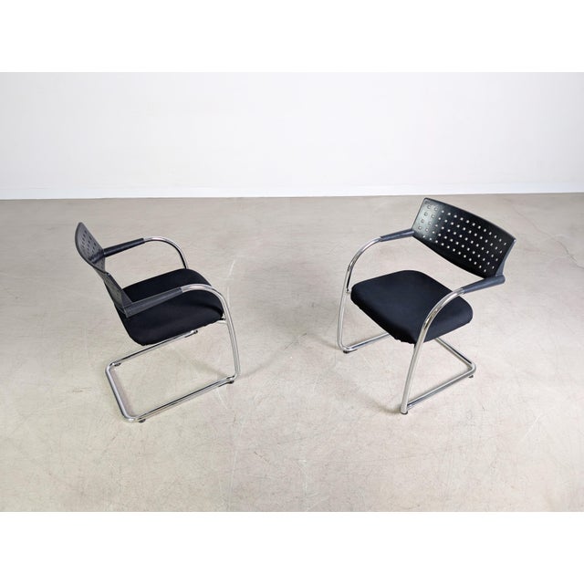 Black Visavis Cantilever Chairs from Vitra, Set of 2 For Sale - Image 8 of 10