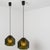 1960s Swedish Green Tinted Glass & Brass Pendant Lamp attributed to Carl Fagerlund for Orrefors, 1960s For Sale - Image 5 of 18