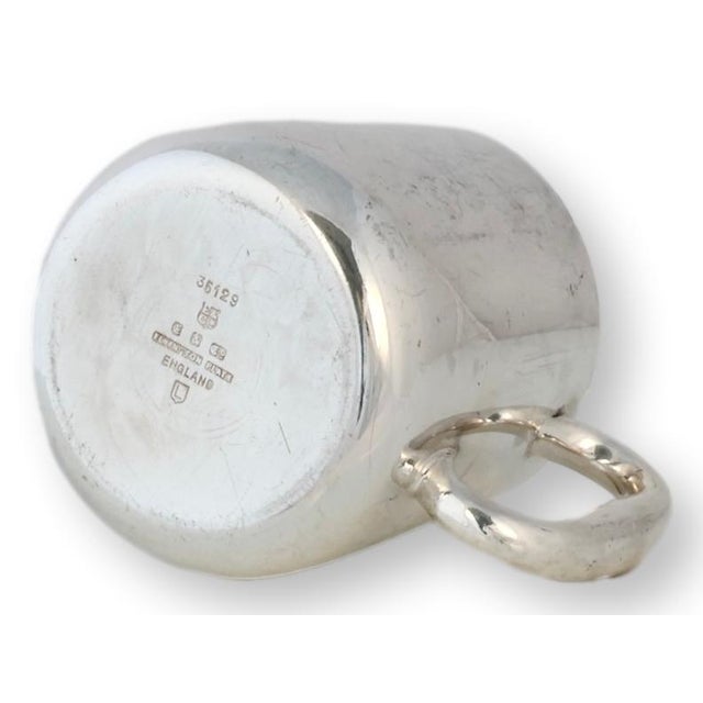 Set of six early 20th century English silverplate half pint pub ale mugs by Elkington, fully marked and engraved for...
