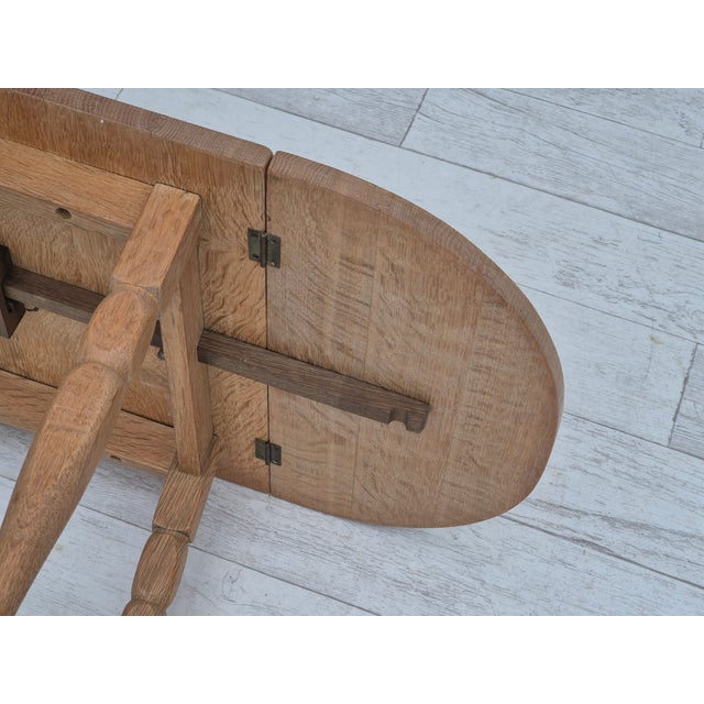 Wood Vintage Danish Foldable Side Table in Oak, 1970s For Sale - Image 7 of 16