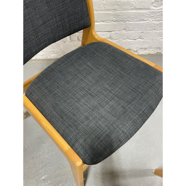 Danish Mid Century Modern Dining Chairs, Set of 6, Beech Wood Frames With Charcoal Upholstery, Scandinavian Modern Dining Chairs, C. 1960s For Sale - Image 17 of 17