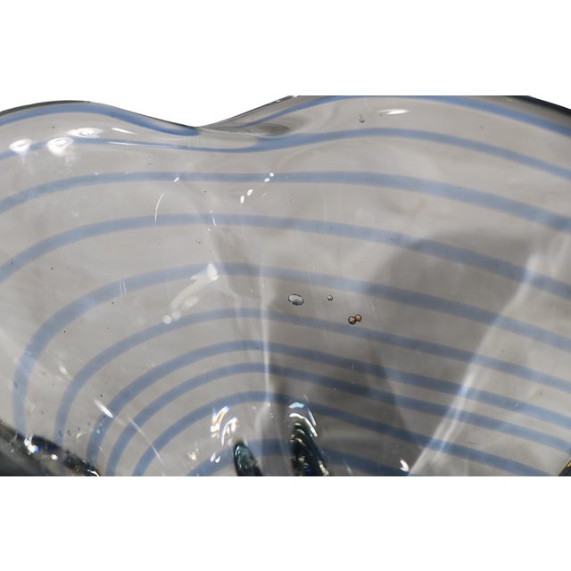 Scandinavian Mid Century Art Glass Bowl Poss. Orrefors For Sale In New York - Image 6 of 12