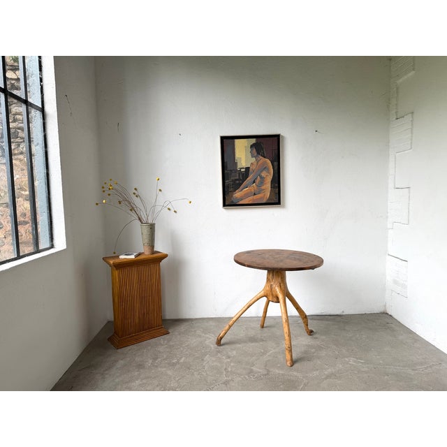 Brutalist Folk Art Table, 1950s For Sale - Image 15 of 18