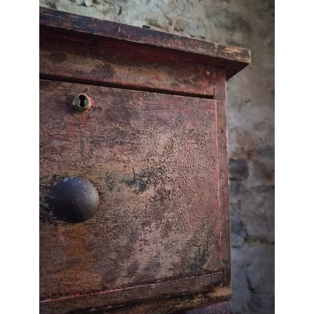 Antique French PaintedPoplar and Pine Shop Chest of Drawers, 1850s For Sale - Image 10 of 18