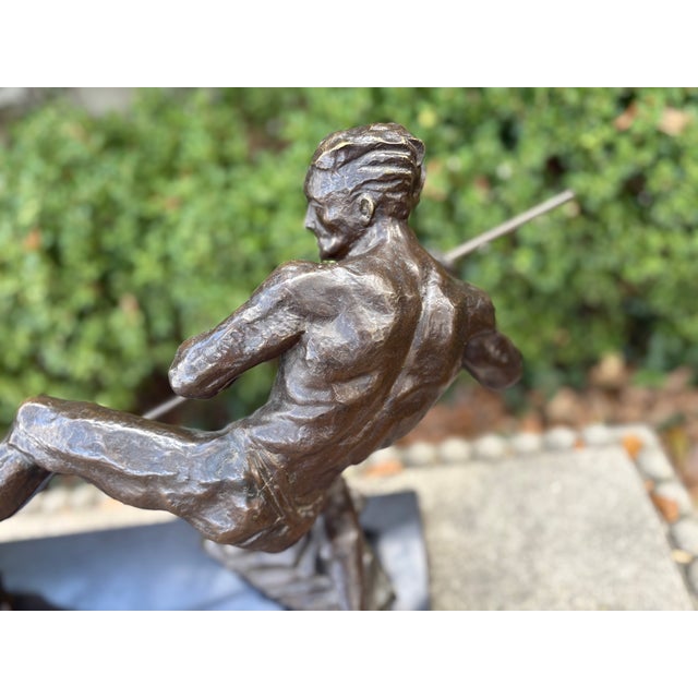 1930s French Art Deco Bronze Sculpture For Sale - Image 13 of 14