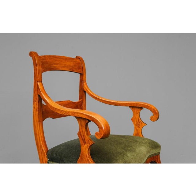 Biedermeier Armchair in Elm, Early 19th Century For Sale - Image 9 of 16