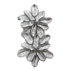 Chenille Totem - Silver Three-Dimensional Lightweight Metal Wall Original Artwork by Atticus Adams