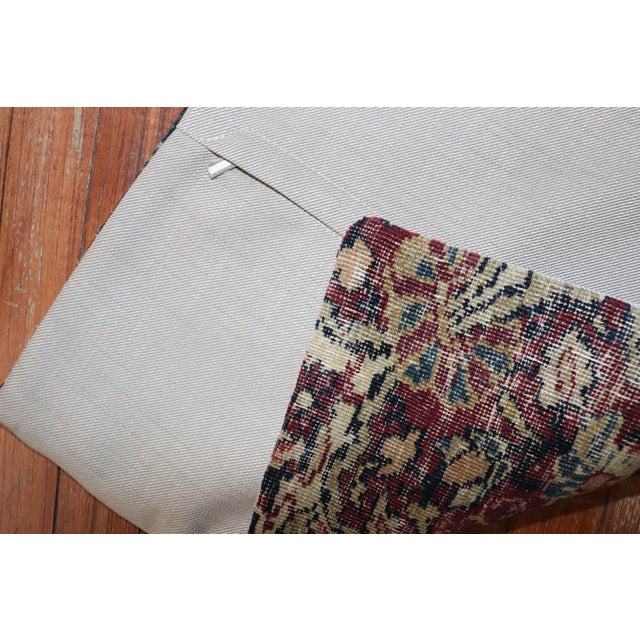 Persian Kerman Rug Pillow For Sale - Image 4 of 5