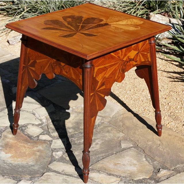 Art Nouveau Louis Majorelle Signed French Art Nouveau Game Table, Circa 1900 For Sale - Image 3 of 11