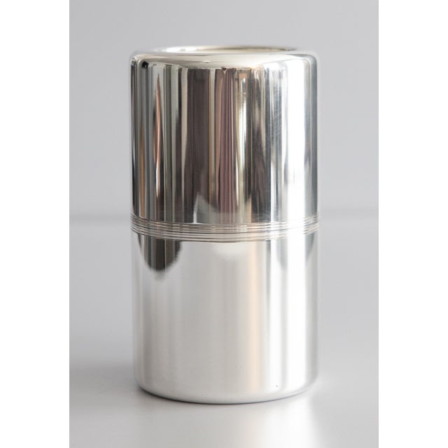 Modern Vintage French Christofle Silver Plate Wine Bottle Chiller Cooler For Sale - Image 3 of 10