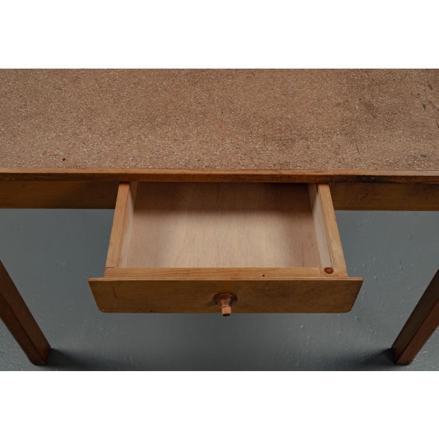 Bauhaus Table Made of Beech Wood with Linoleum, 1930s For Sale - Image 15 of 18