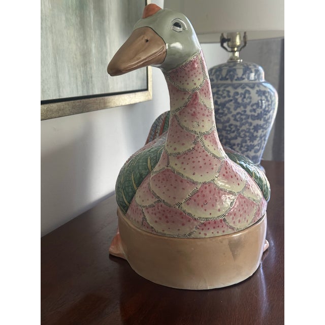 Antique Famille Rose Goose Duck For Sale - Image 10 of 12