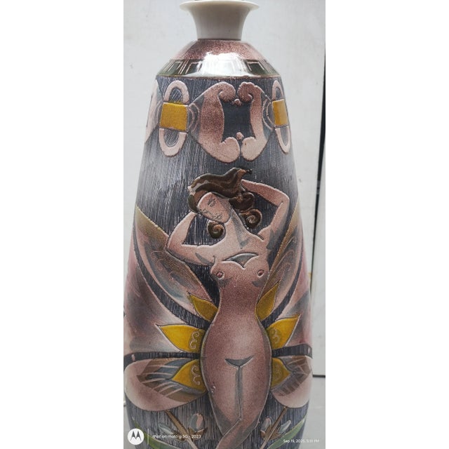 Mid-Century Modern Tilgmans Keramik Swedish Ceramic Table Lamp | Artist Signed a.z. 1964 | Scandinavian Modern For Sale - Image 3 of 7