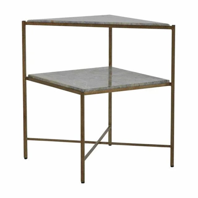 Metal Jayce Marble Side Table For Sale - Image 7 of 7