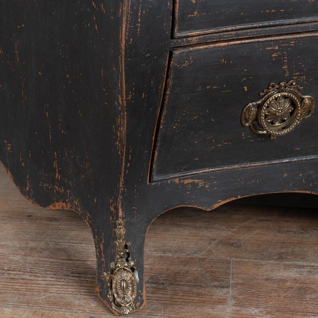 19th Century Danish Black Painted Oak Secretary Bureau For Sale - Image 15 of 18