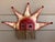 Red Rare Venetian Baroque Style Handmade Paper Mache Gilded & Painted "Sole" Sun Mask For Sale - Image 8 of 13