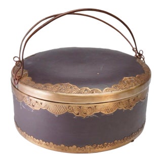 Vintage Colombian Horn & Brass Lidded Box, Decoraciones ConDiseño Ltda For Sale