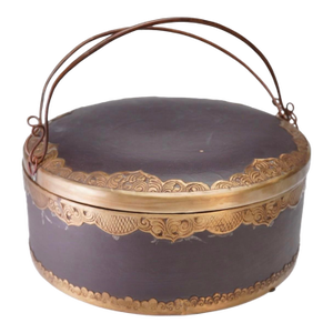 Vintage Colombian Horn & Brass Lidded Box, Decoraciones ConDiseño Ltda